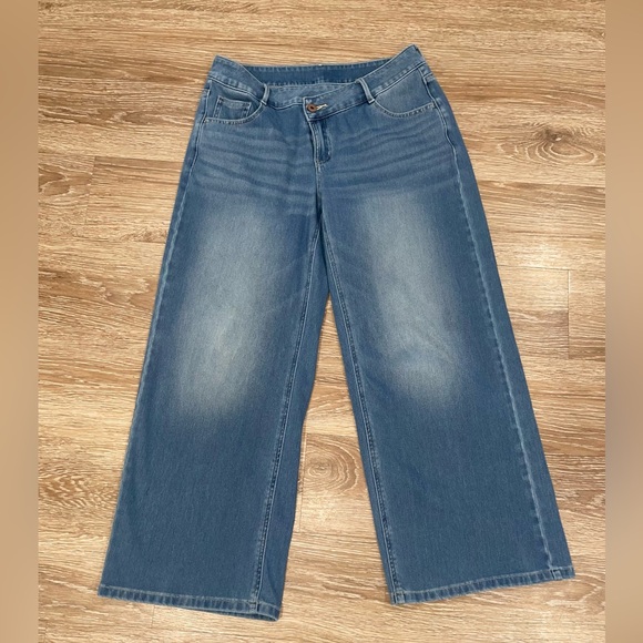 Asymmetric low rise baggy wide leg flex denim - Picture 3 of 5